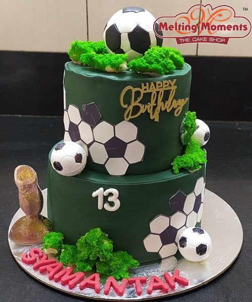 Football Two Tier Cake