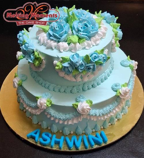 Floweral Two Tier Cake