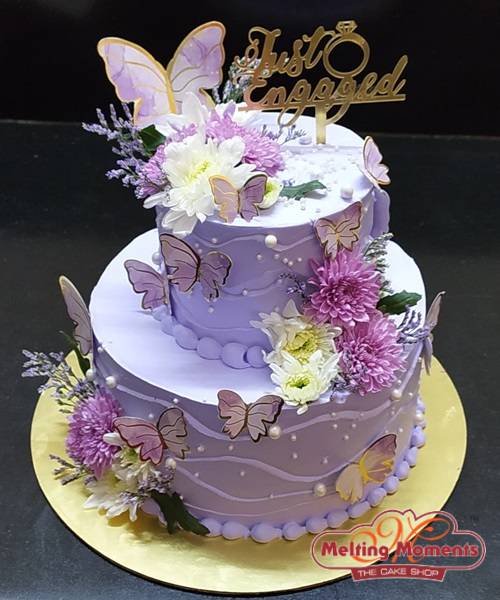 Two Tier Cake for Just Married Couple