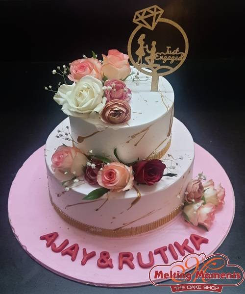 Tow Tier Engagement Cake