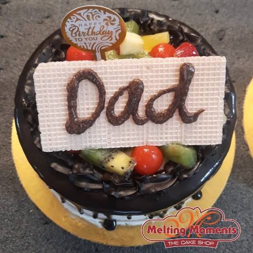 Choclate with Fruits Birthday Cake