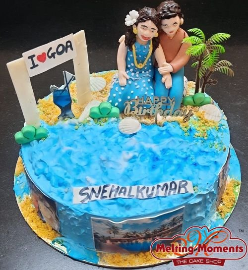 Goa Theme Coupla Cake