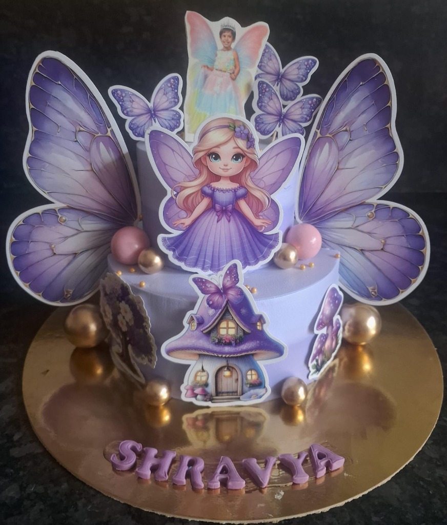 Fairy Butterfly Theme Cake