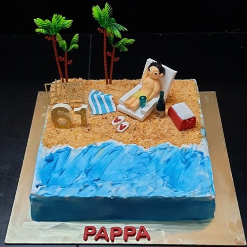 Beach Theme Cake