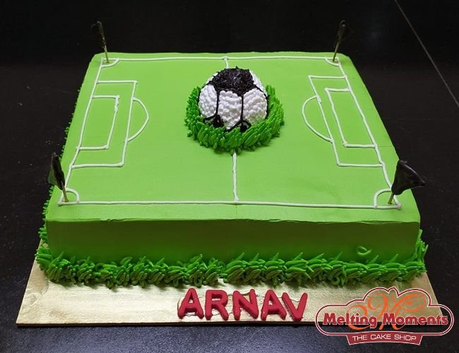 Footbal Ground Theme Cake