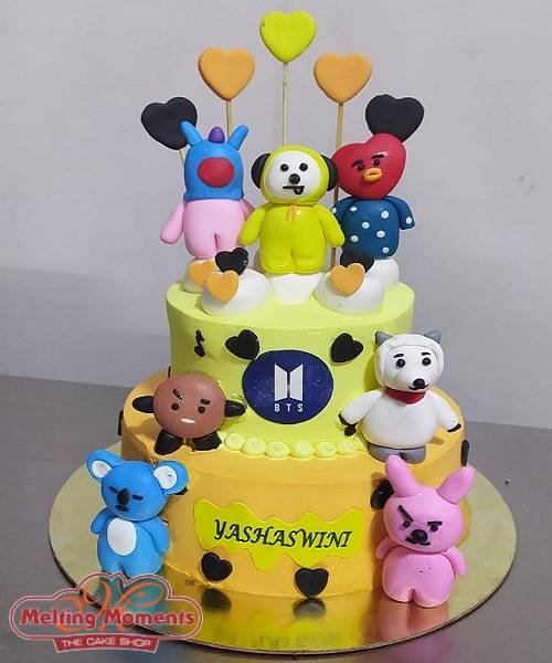 Two Tier Cartoon Cake