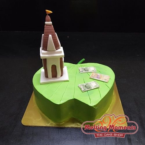 Customized Mandir Theme Cake