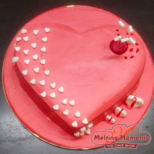 Strawberry Heart Shape Cake