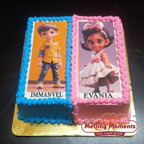 Cartoon Photo Theme Cake