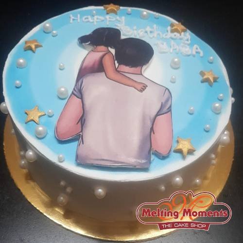 Father Photo Theme Cake